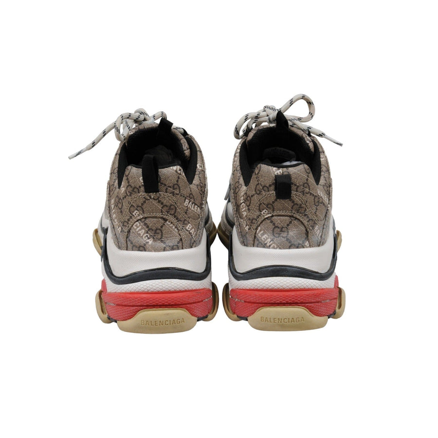 Beige Tan GG Monogram Gucci Triple S BALENCIAGA 