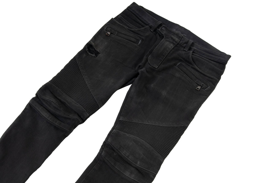 Biker Jeans (Washed Black) BALMAIN 
