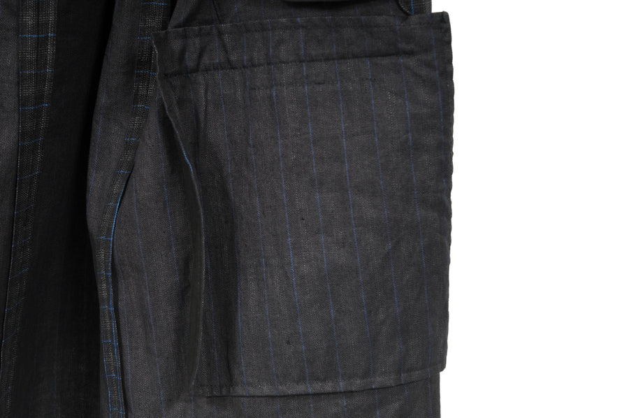 Black Blue Check Plaid Linen Jacket Marni 