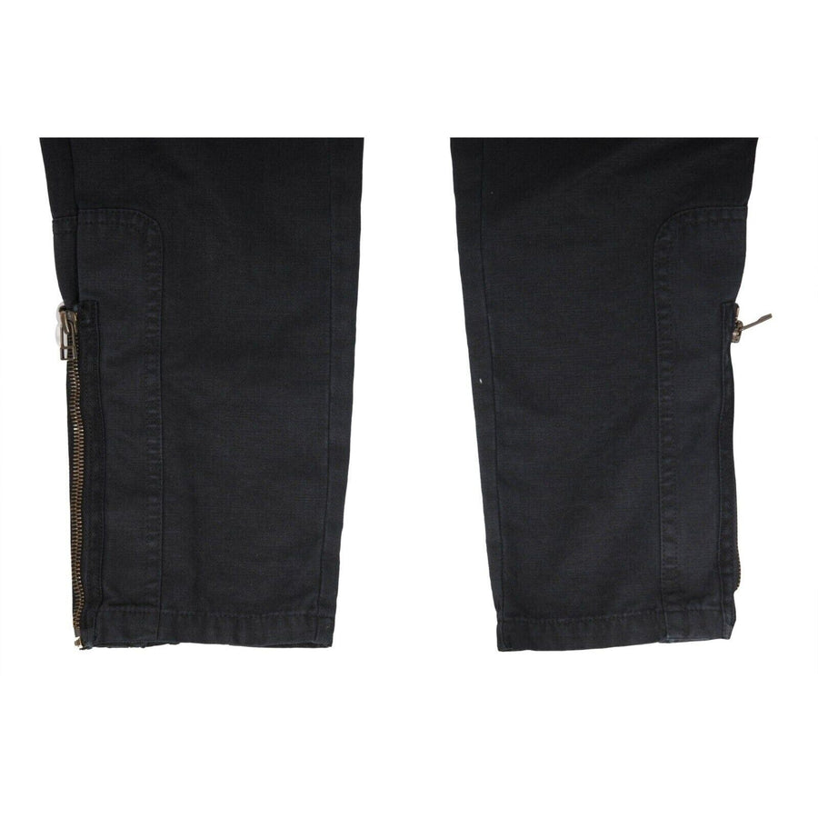 Black Bondage Pocket Zipper Leg Tie Waist Cargo Pants Faith Connexion 