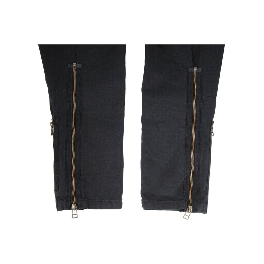 Black Bondage Pocket Zipper Leg Tie Waist Cargo Pants Faith Connexion 