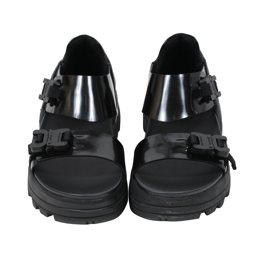 Y's Black Leather Vibram Sole Sandals | Garmentory