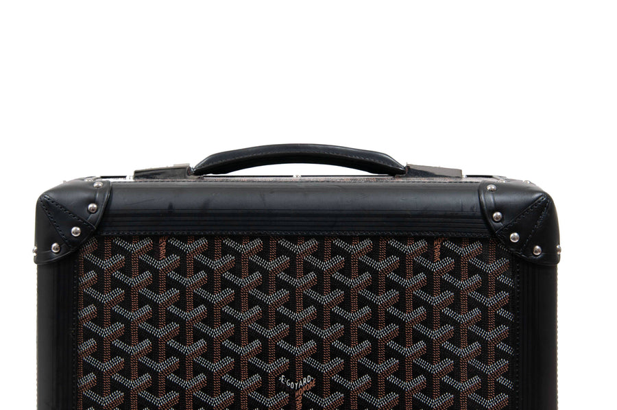 Goyard Aba Bourget Suitcase Goyardine Black