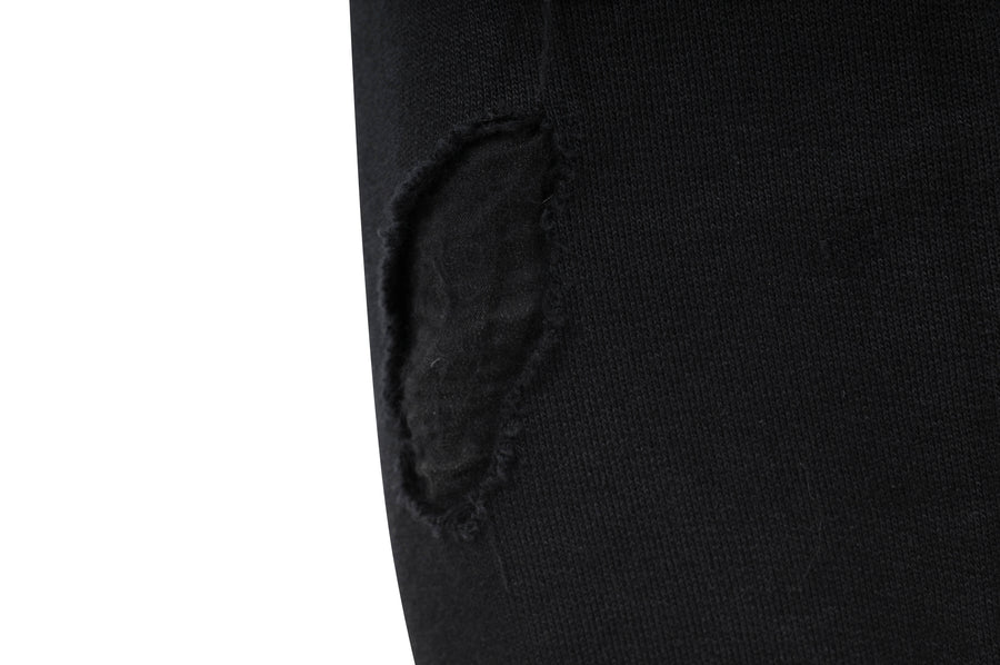 Black Distressed Crewneck Logo Sweatshirt Pullover Sweater GIVENCHY 