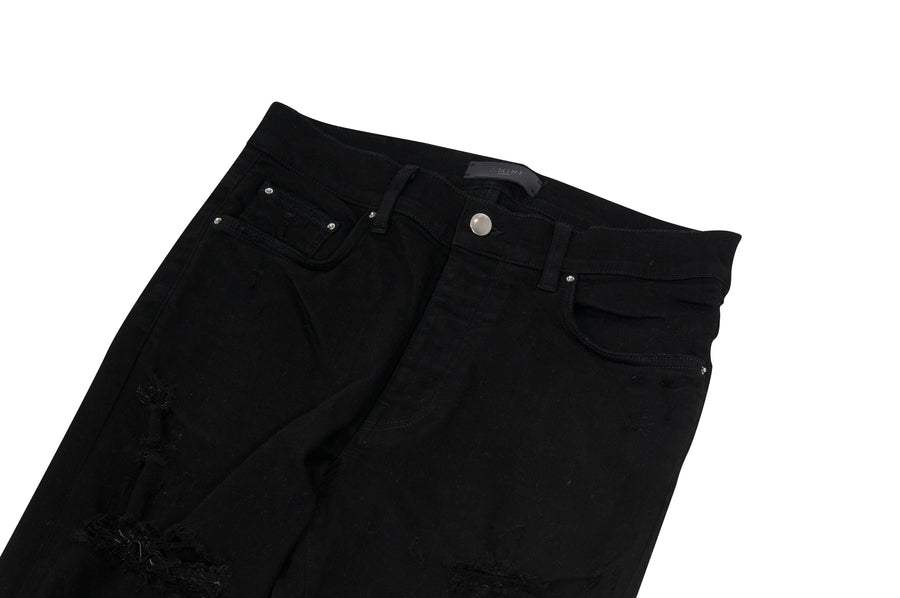Black Distressed Thrasher Plus Skinny Jeans Amiri 