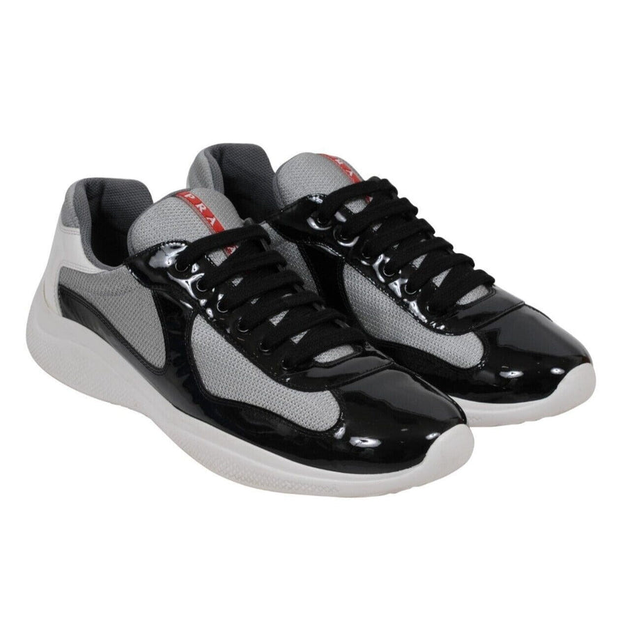 Prada patent leather online sneakers