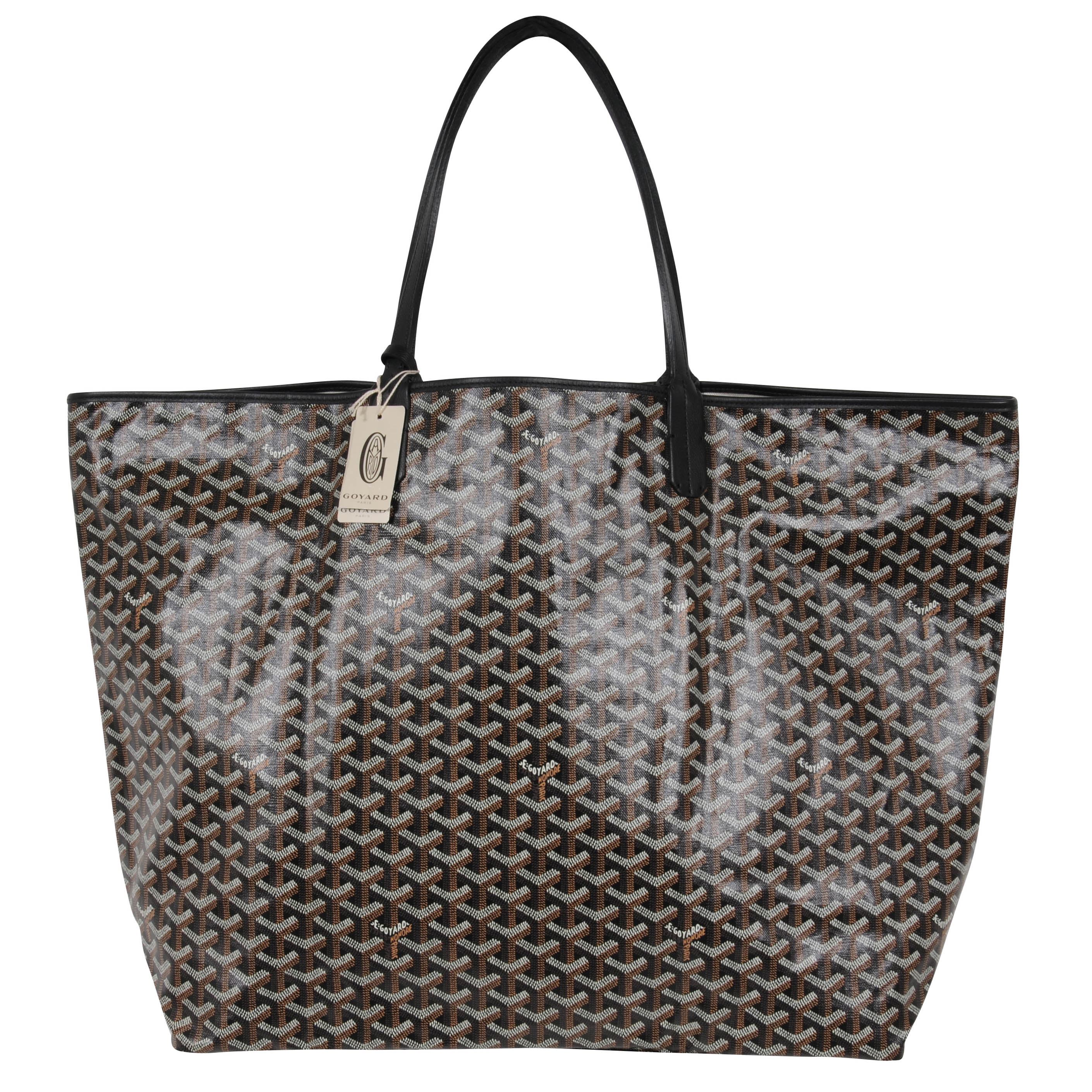 Goyard Black Jumbo XXL St. Louis Extra Large Tote Travel Shoulder