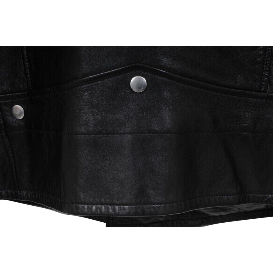 Black L01 Leather Biker Jacket SAINT LAURENT 