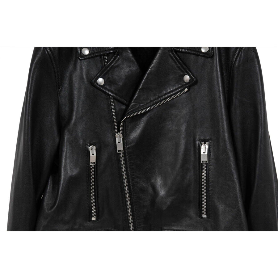 Black L01 Leather Biker Jacket SAINT LAURENT 