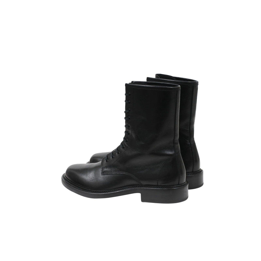 Black Leather Combat Ranger Timothy Army Boots SAINT LAURENT 