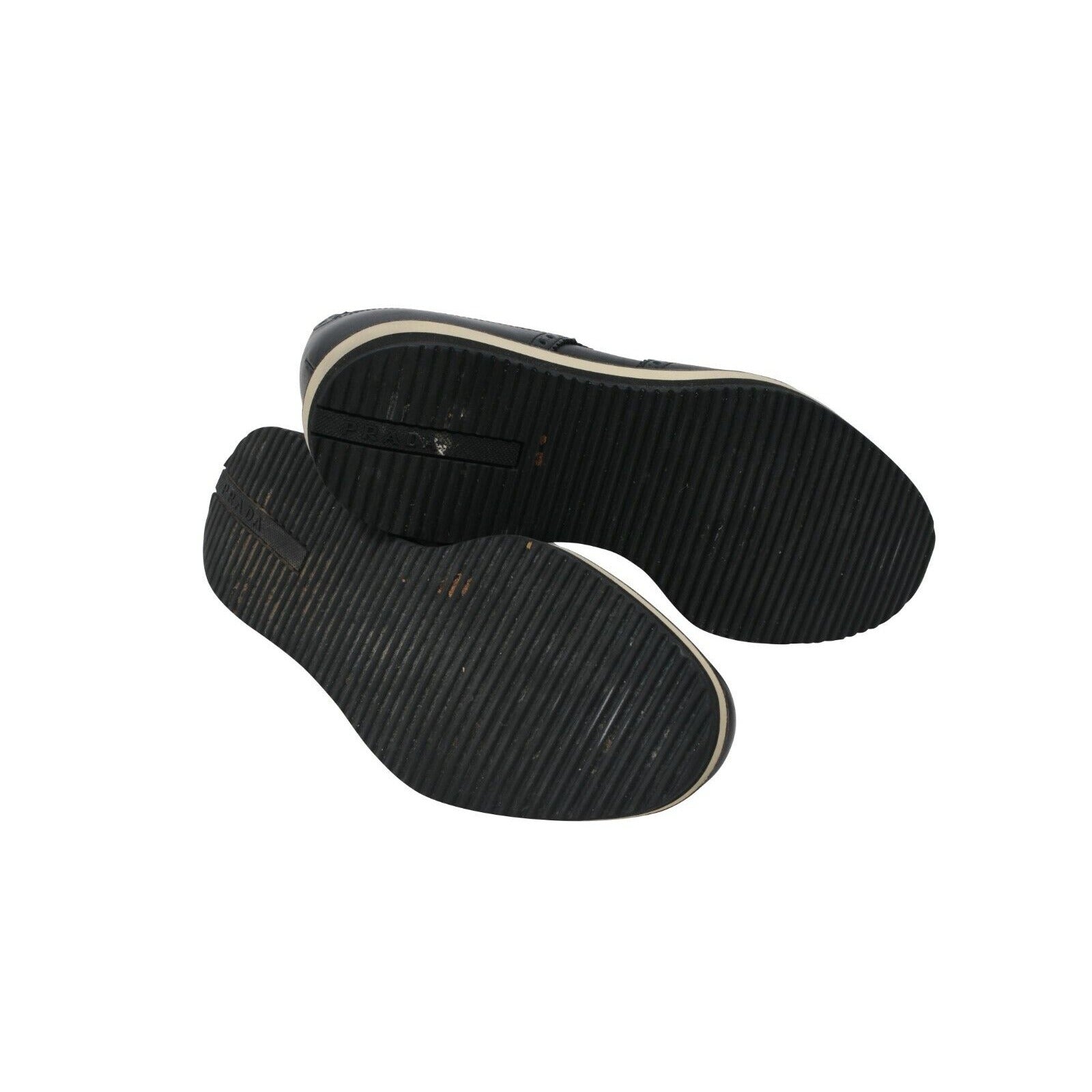 Prada Mens Derby Medallion Wingtip Platform Brogues US8 P7 Black Leather Shoes $_57.JPG?set_id=880000500F main image 4