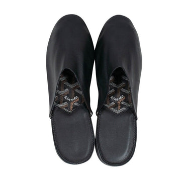 Black Leather Monogram Slipper Loafer House Shoes GOYARD 