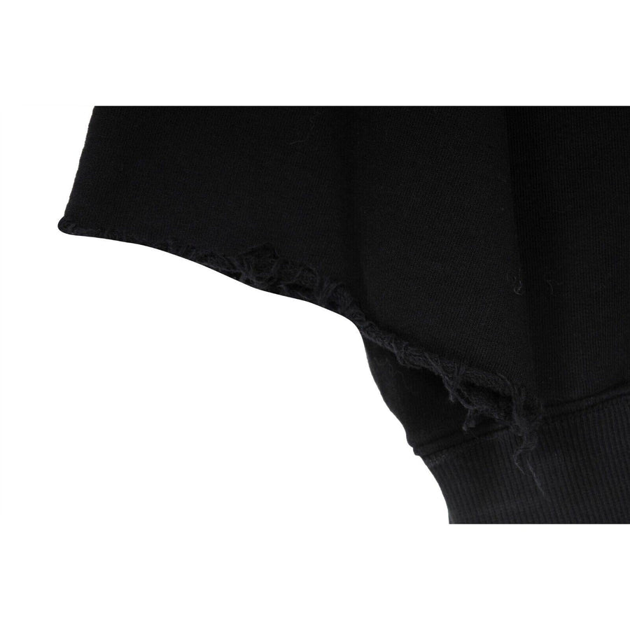 Black Logo Short Sleeve Cropped Sweatshirt SAINT LAURENT 