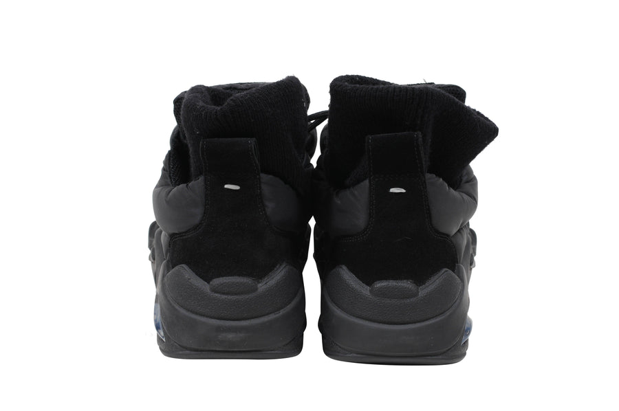 Black Low Top Nylon Fleece Puffer 22 Sneakers MAISON MARGIELA 