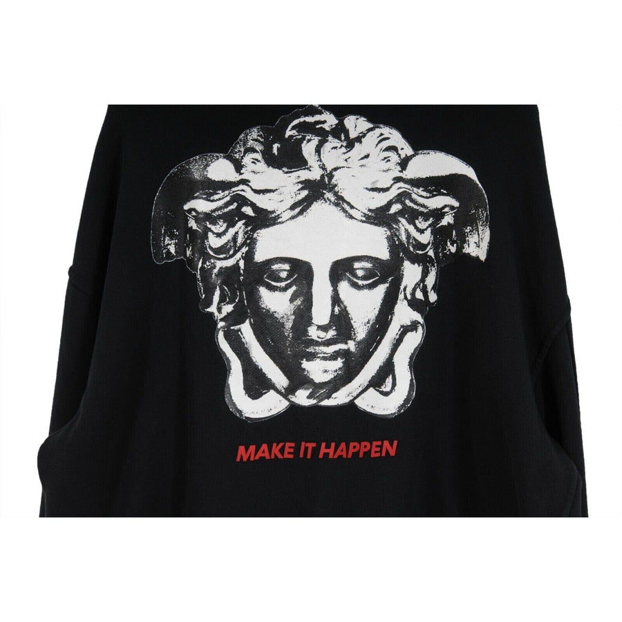 Black Make It Happen Medusa Logo Bomber Jacket Versace 