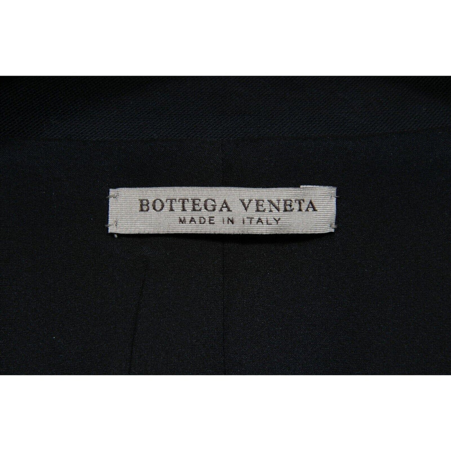 Black Multi Pocket Military Officer Jacket Bottega Veneta 