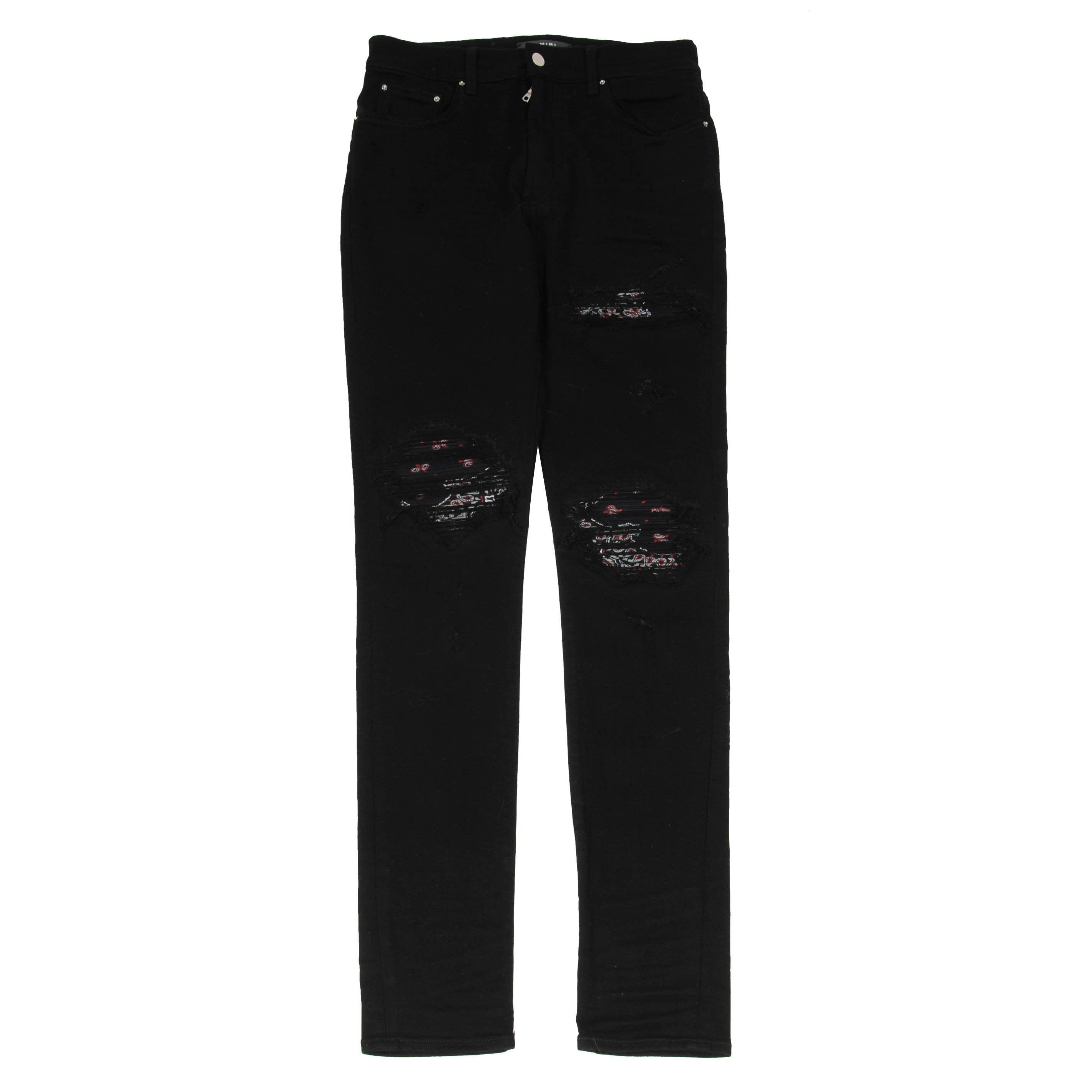 Amiri Men's Black Mx1 Bandana Denim Jeans Size 32 – THE-ECHELON