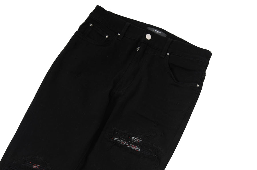 Black Mx1 Bandana Denim Jeans Amiri 