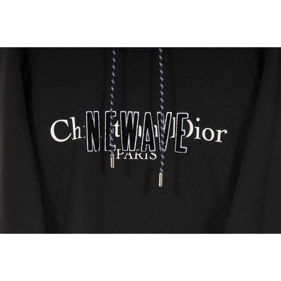 Christian Dior Logo Hoodie Size XL Black Newave Hooded Jacket