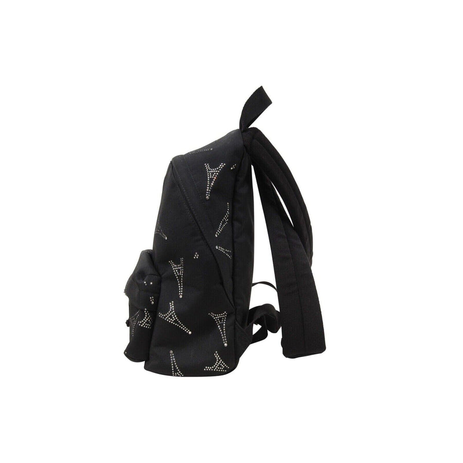 Black Nylon Crystal Embellished Eiffel Tower Explorer Backpack BALENCIAGA 