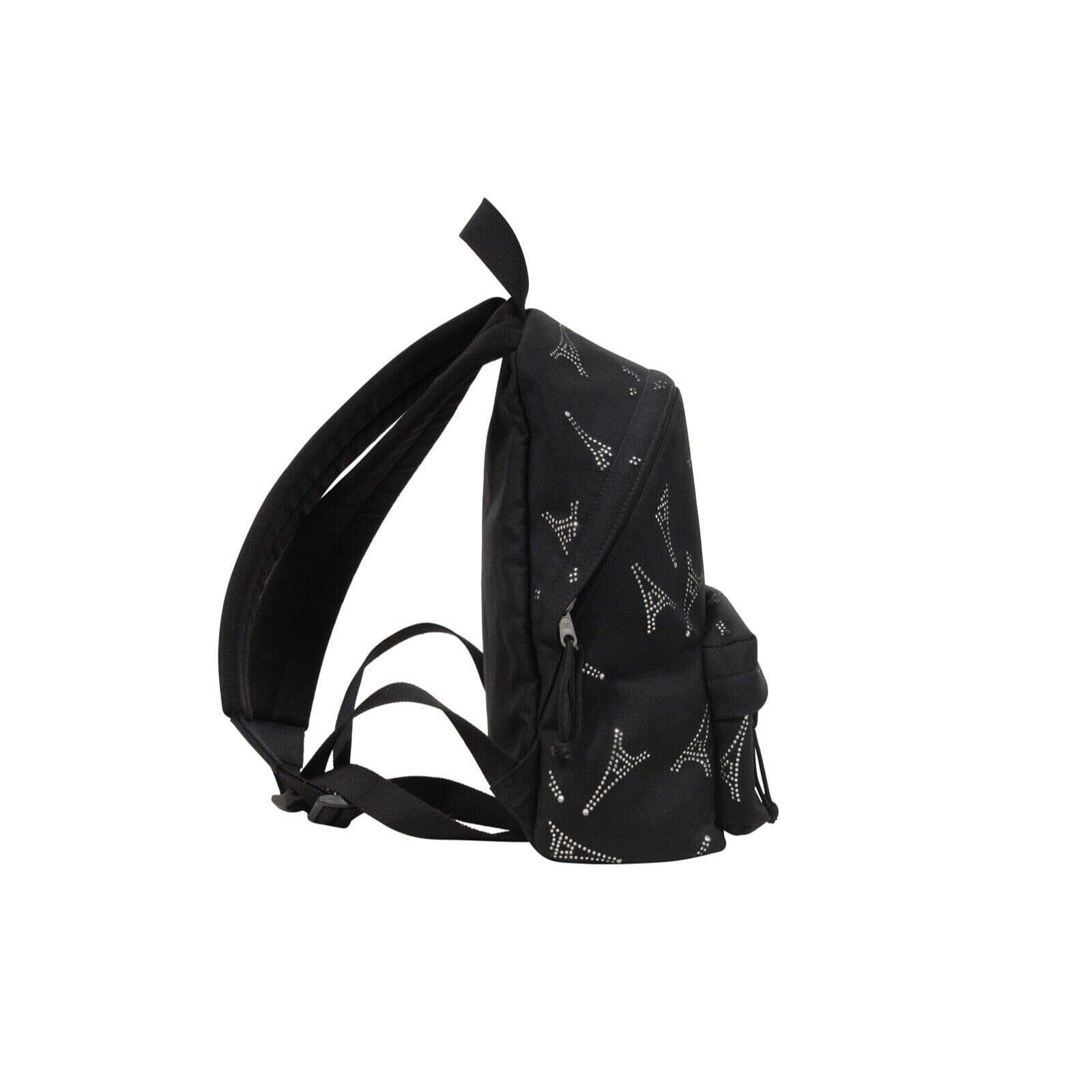 Balenciaga Black Nylon Crystal Embellished Eiffel Tower Explorer
