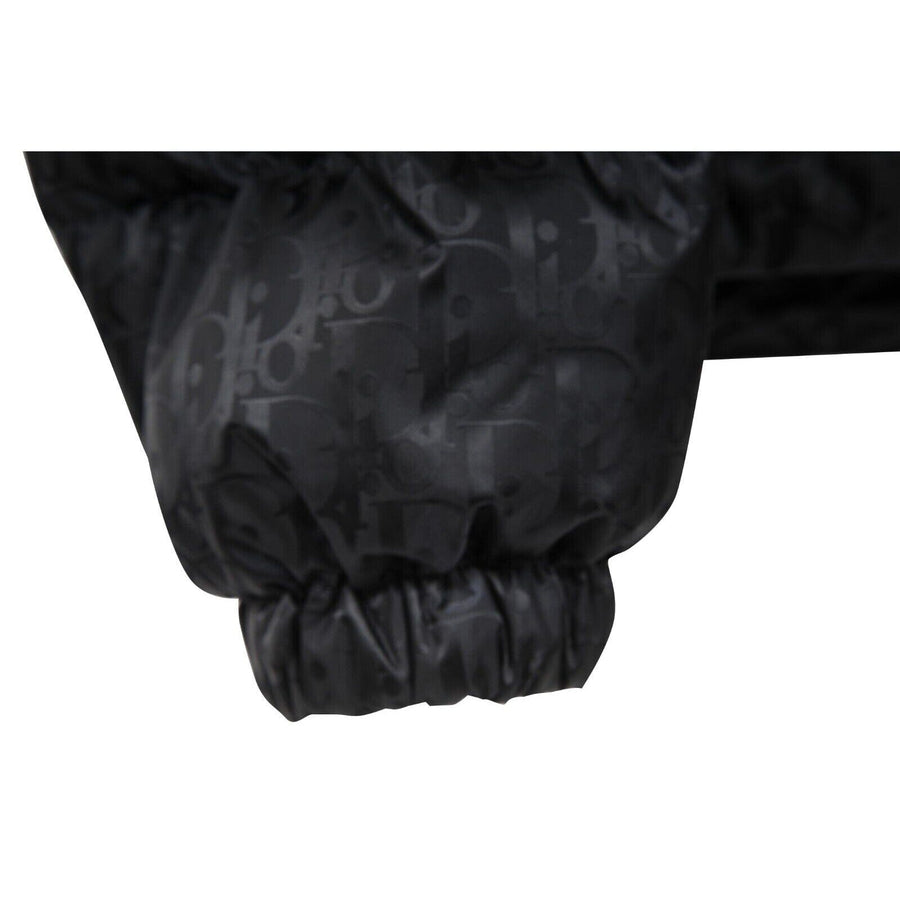 Black Nylon Oblique Logo Puffer Down Jacket DIOR 