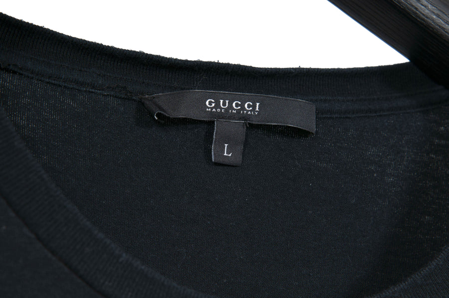 Black on Black Logo T Shirt GUCCI 