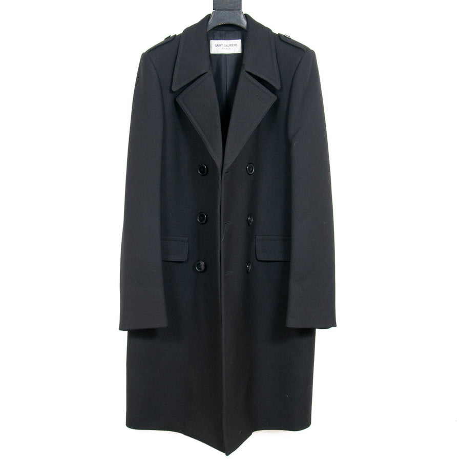 Black Overcoat SAINT LAURENT 