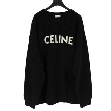 Black Oversized Logo Sweater Celine 