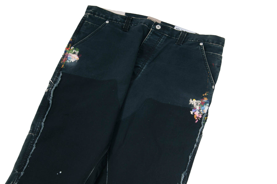 Black Paint Splatter La Flare Carpenter Pants Denim Jeans Gallery Dept. 