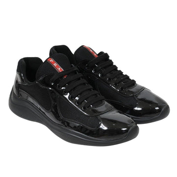 Black Patent Leather Americas Cup Sneakers Prada 