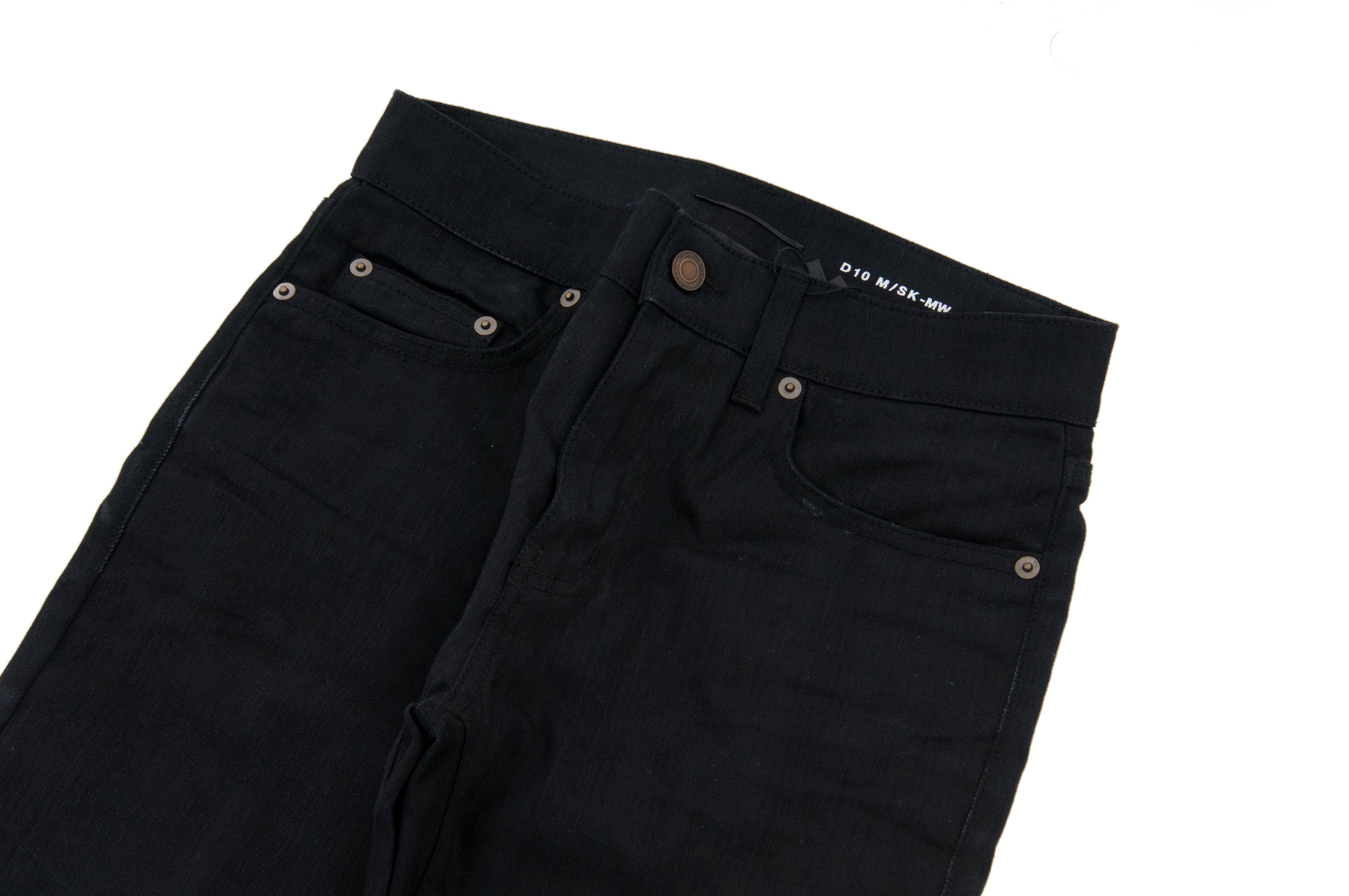 SAINT LAURENT D10 M/SK-MW ブラックスキニーデニム Black Raw Hem D10 Jeans – THE-ECHELON