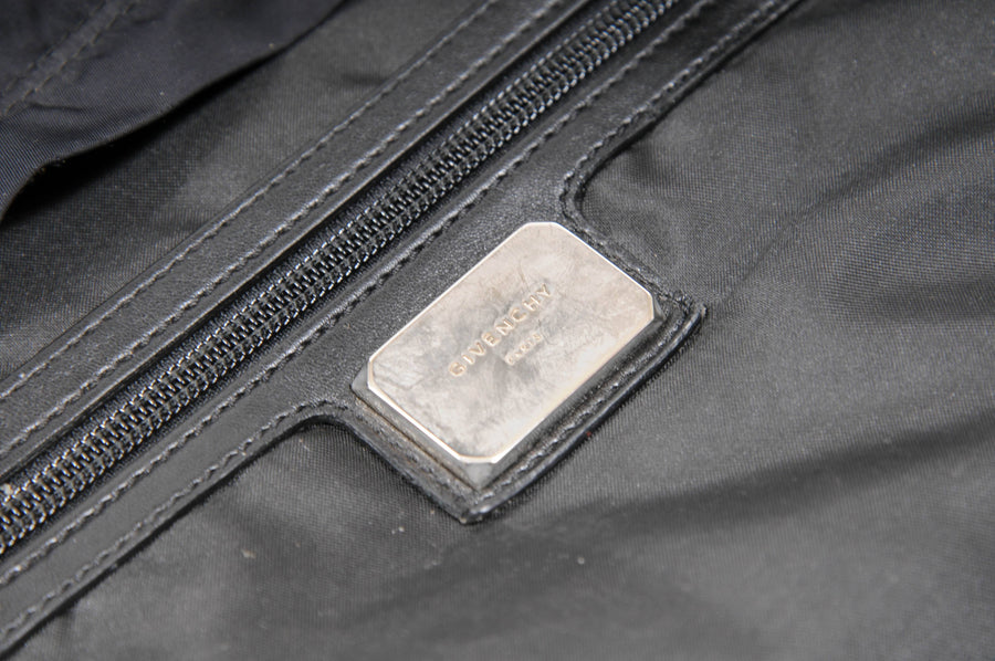 Black Rottweiler Dog Print Nylon Star Leather Backpack GIVENCHY 