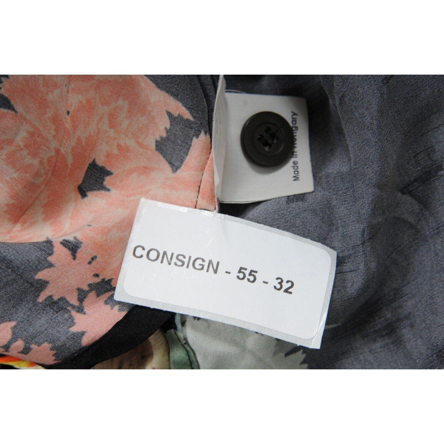 Black Silk Floral Button Down Bowling Shirt DRIES VAN NOTEN 