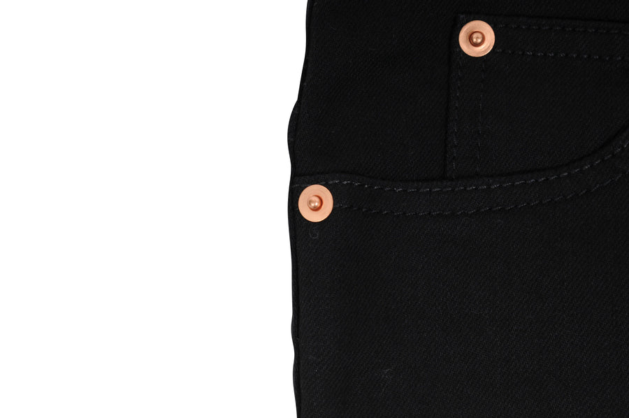 Black Skinny Stretch Cotton Elastic Long Inseam Stack Denim Jeans GUCCI 
