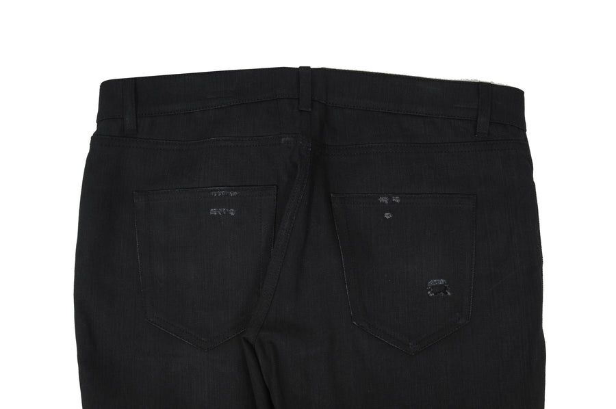 Black Skinny Trashed Distressed Denim Jeans SAINT LAURENT 