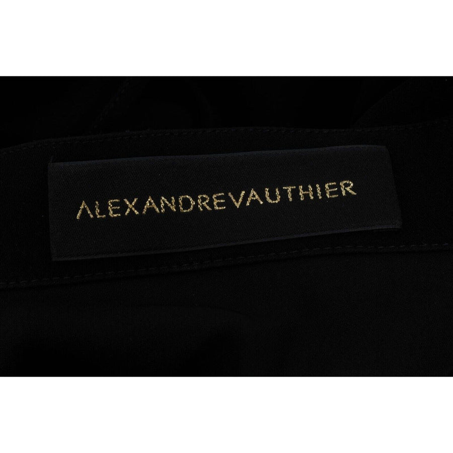 Black V Neck Top Gold Hardware Tunic Jacket Alexandre Vauthier 