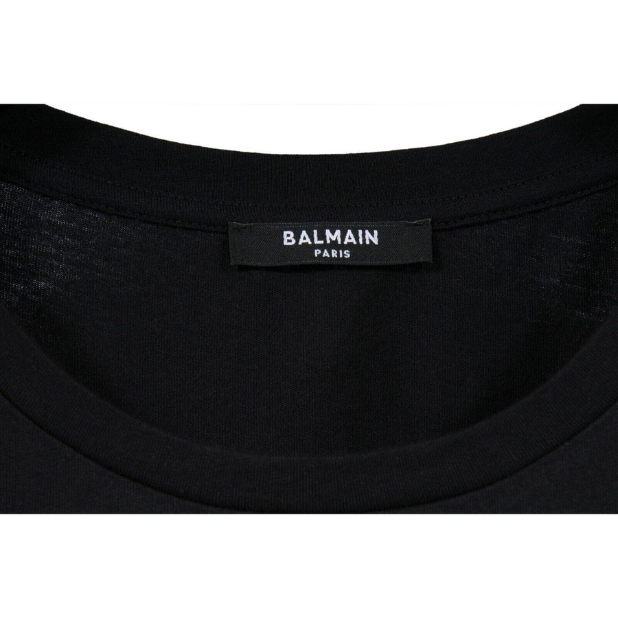 Black White B Logo T Shirt BALMAIN 