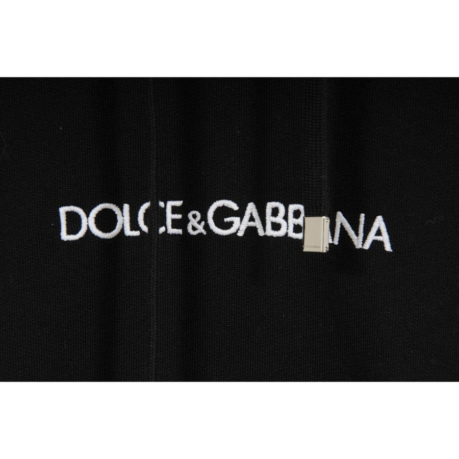 Black White Logo Hoodie Dolce & Gabbana 