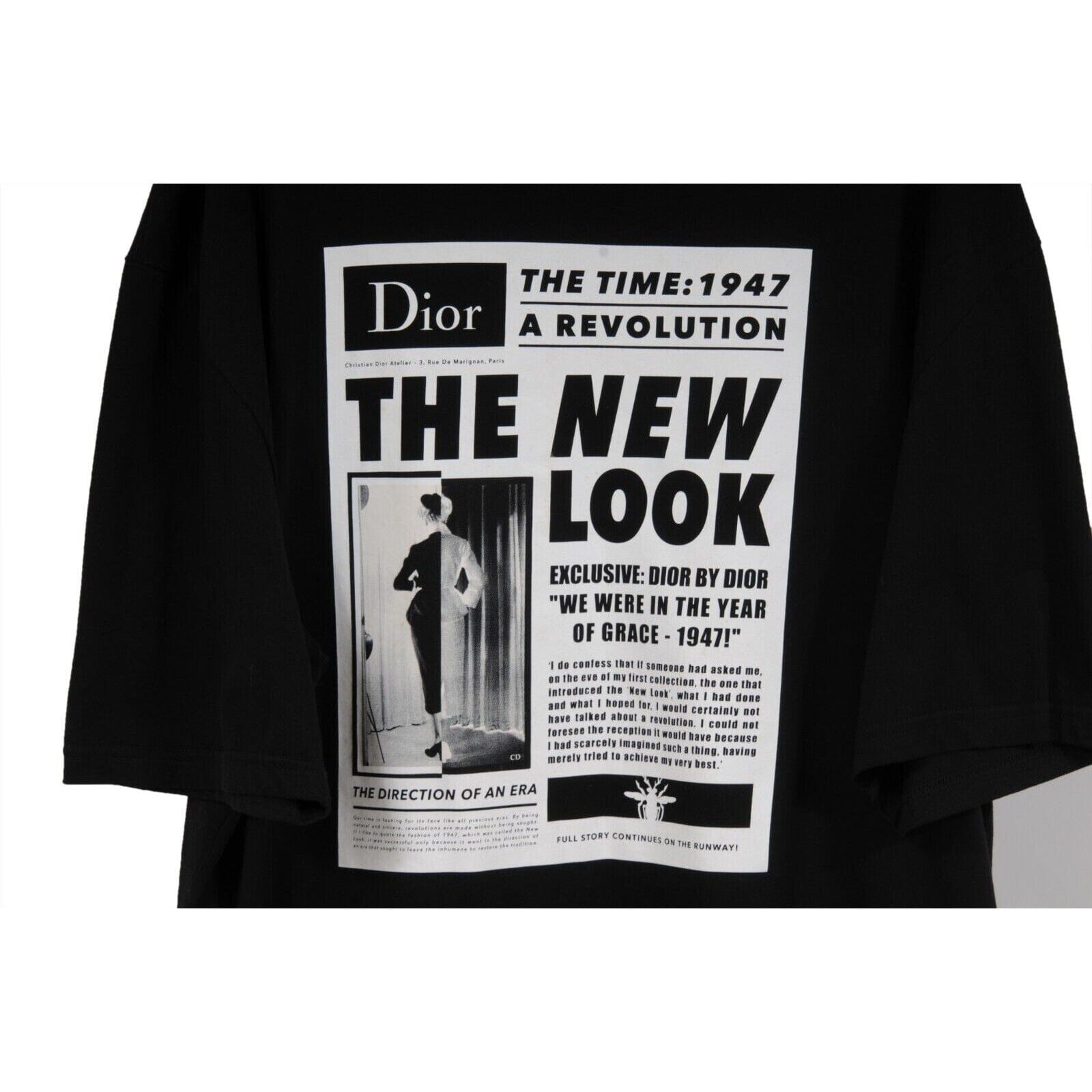 Dior The New Look 1947 Logo T Shirt Black White XXL – THE-ECHELON