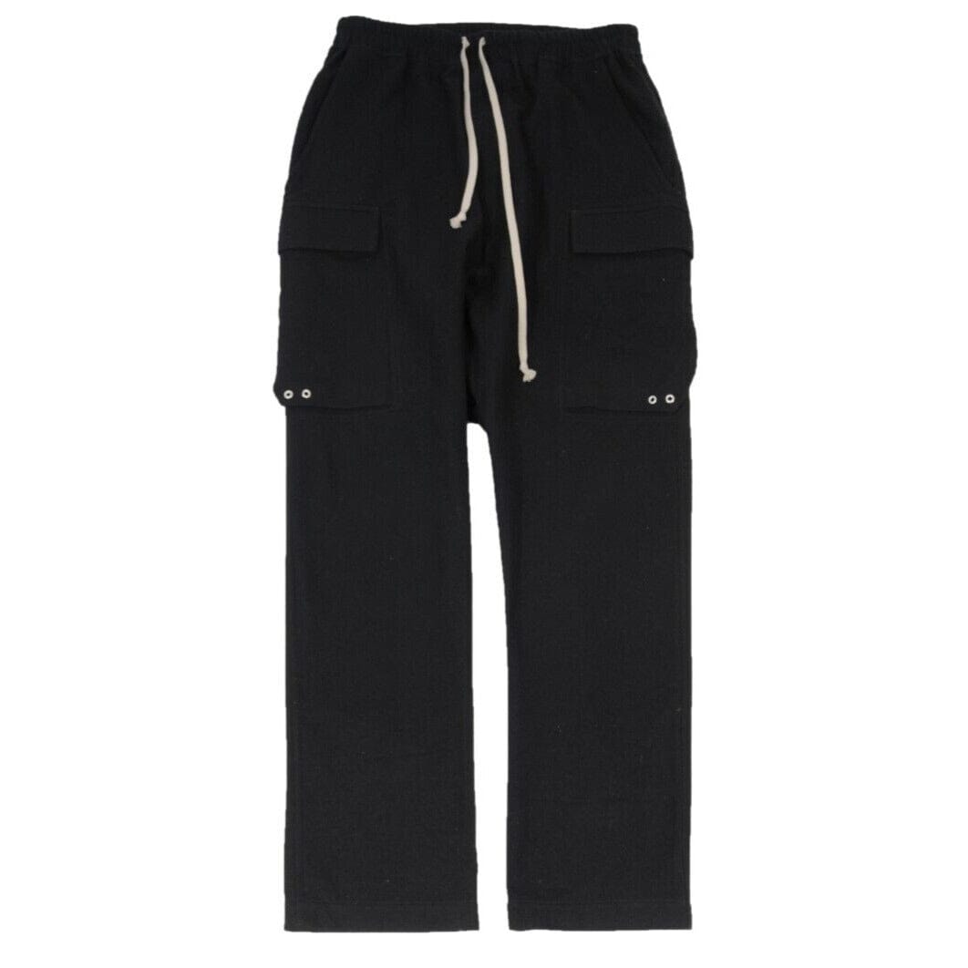 Black Wool Blend FW21 Gethsemane Drop Crotch Cargo Pants