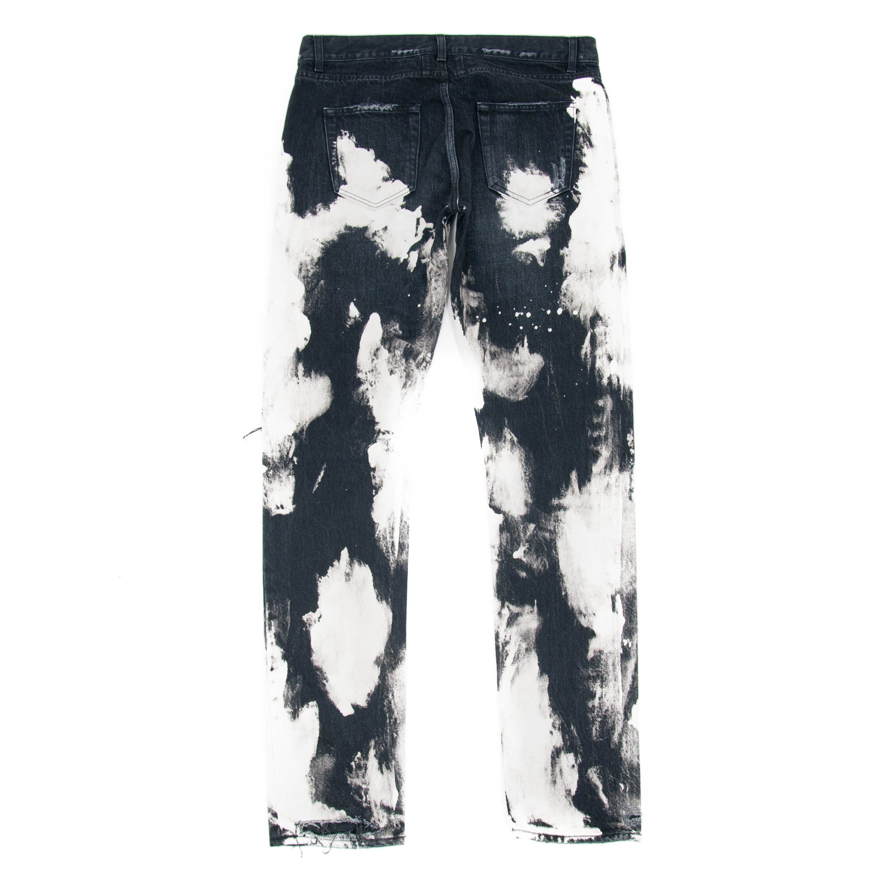 Saint laurent sale bleached jeans