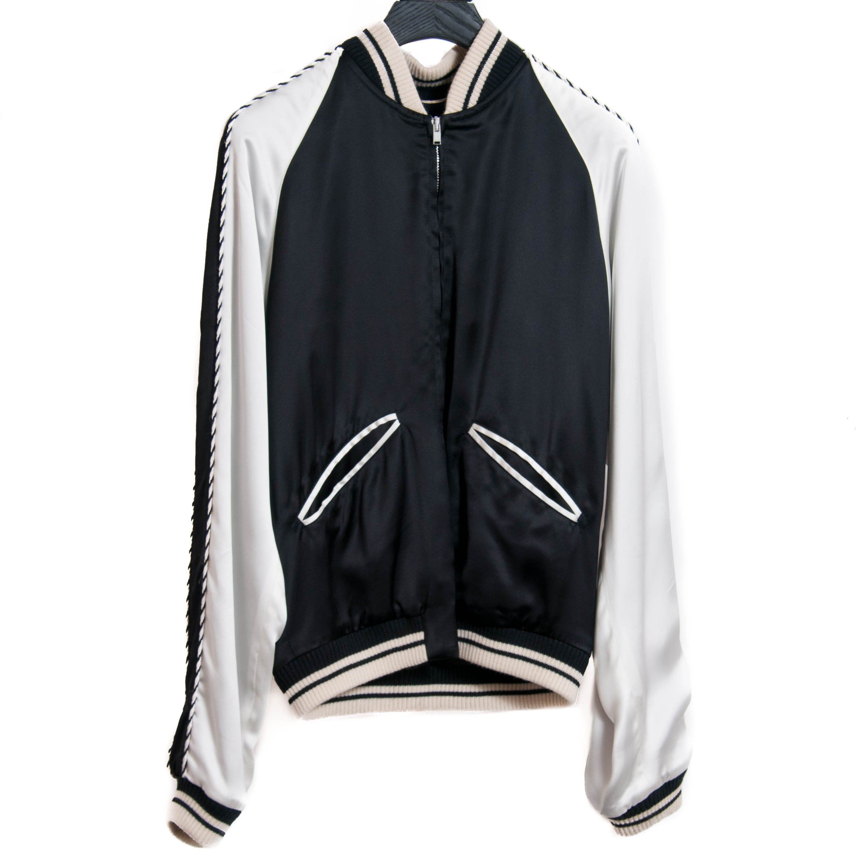 Saint laurent blood outlet luster leather jacket