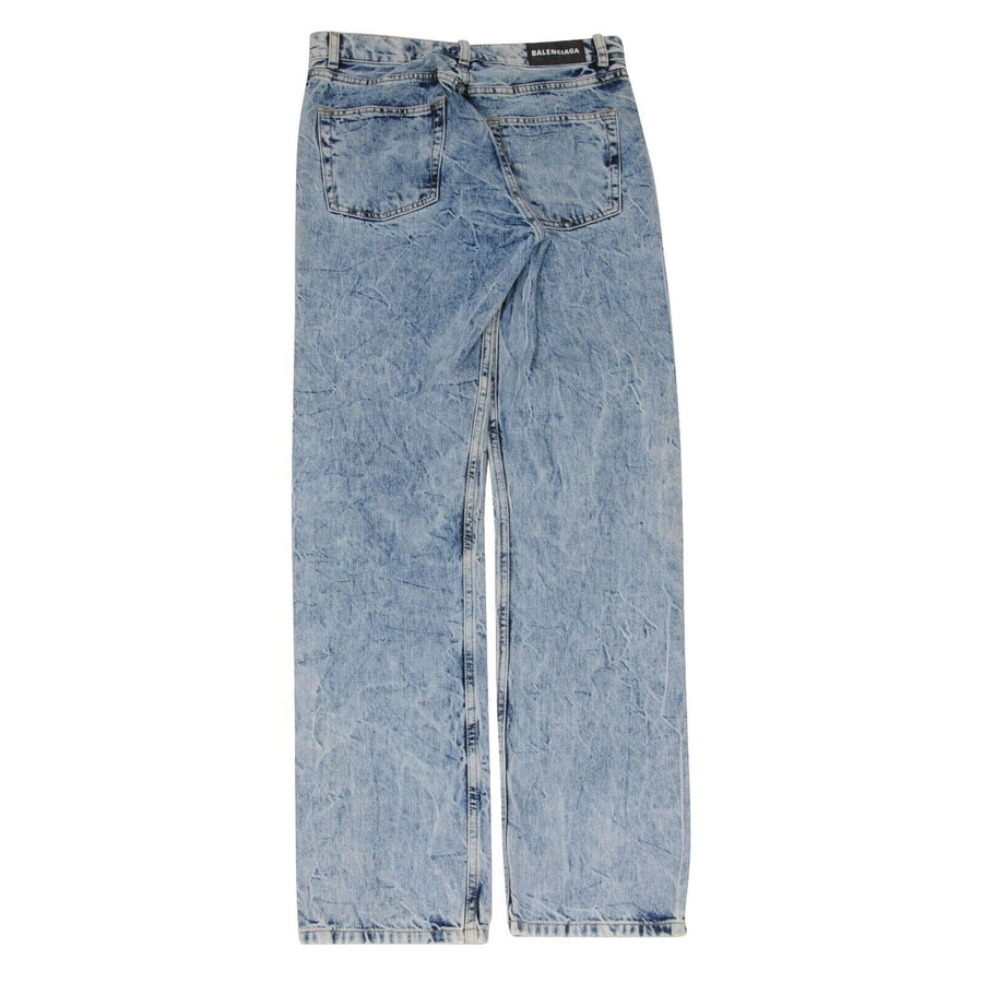 Blue Acid Wash Slim 5 Pocket Indigo Denim Jeans BALENCIAGA 