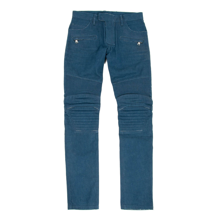 Blue Biker Jeans BALMAIN 