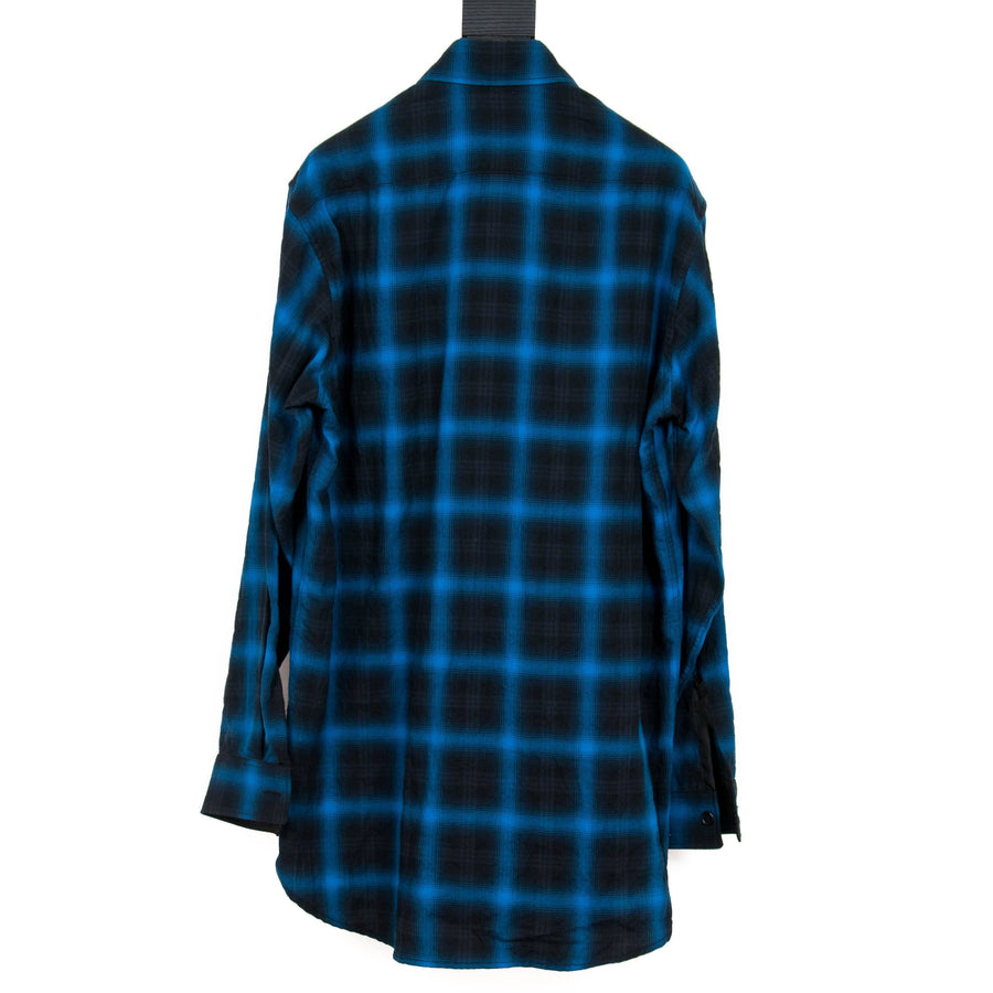 Blue & Black Tartan Flannel SAINT LAURENT 
