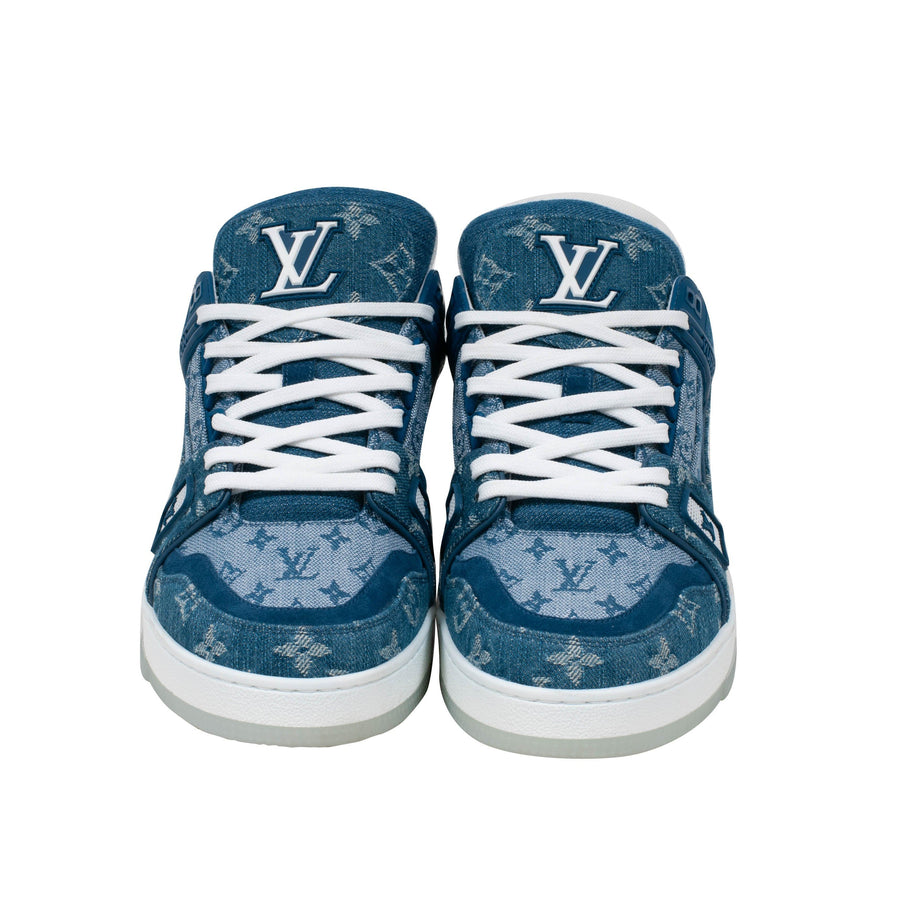 Louis Vuitton Blue Monogram Denim Luxembourg Sneakers LV6.5 US7.5 –  THE-ECHELON