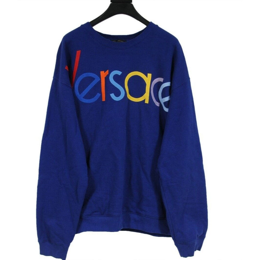Blue Rainbow Logo Sweater Versace 