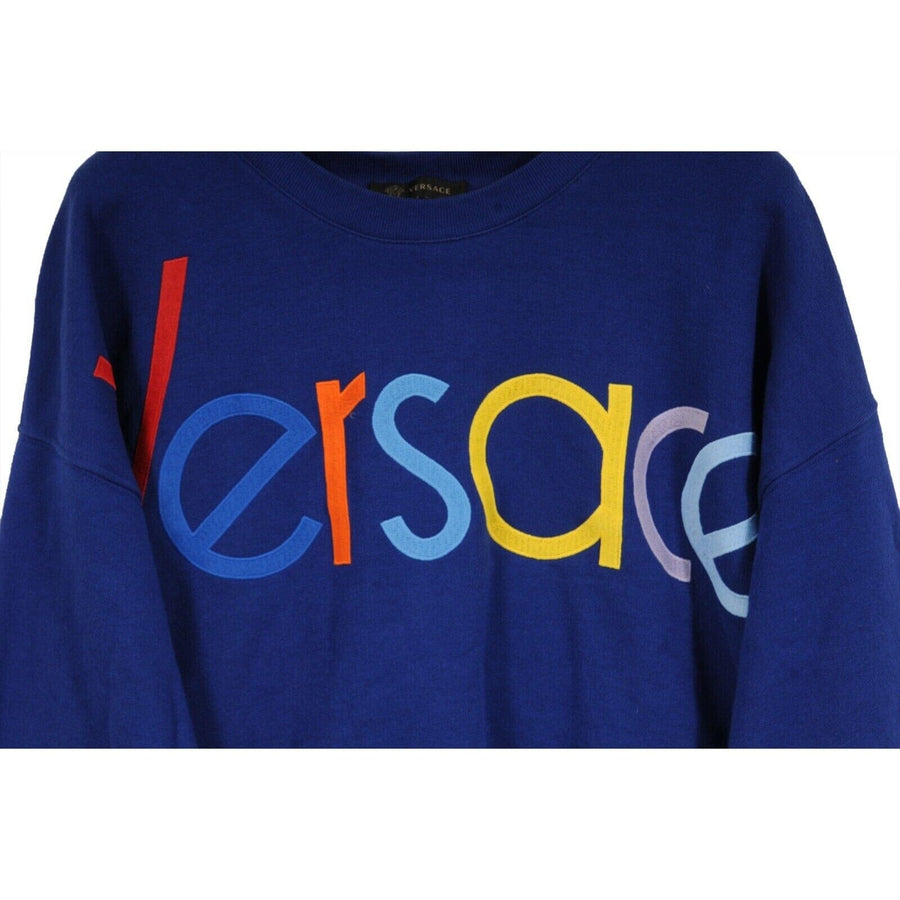 Blue Rainbow Logo Sweater Versace 