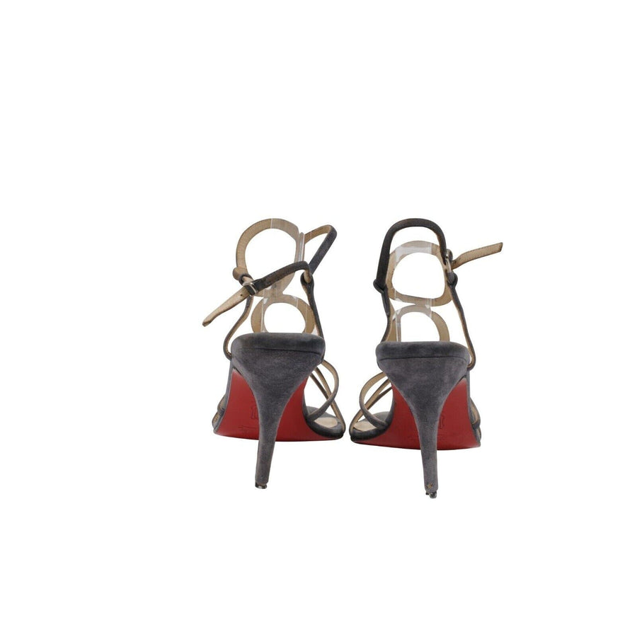 Blue Suede Strapy Trois Ronds Sandals CHRISTIAN LOUBOUTIN 
